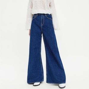Zara Wide Leg Denim Trousers/Jeans